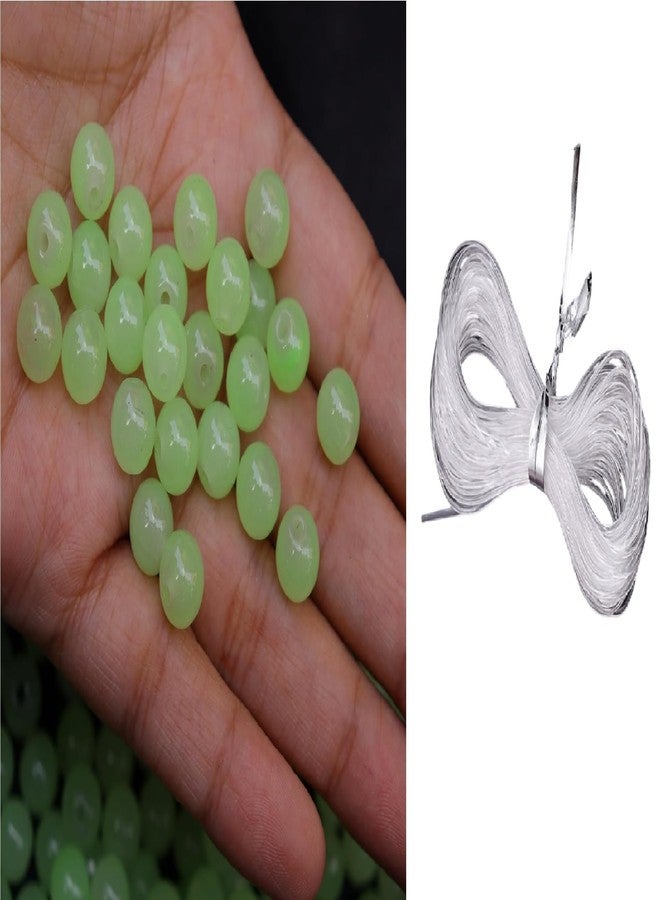 موريل خرز زجاجي كريستالي أخضر من موريل 8 مم لصنع إكسسوارات الموضة والمجوهرات، وصناعة القلائد والأساور والزينة | عبوة من 300 خيط خرز مع خيط مطاطي قابل للتمدد بطول 3 أمتار | - Image 1